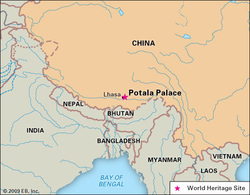 Potala Palace Lhasa's Location