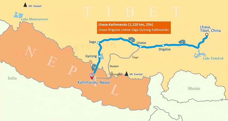 Lhasa-to-Kathmandu route