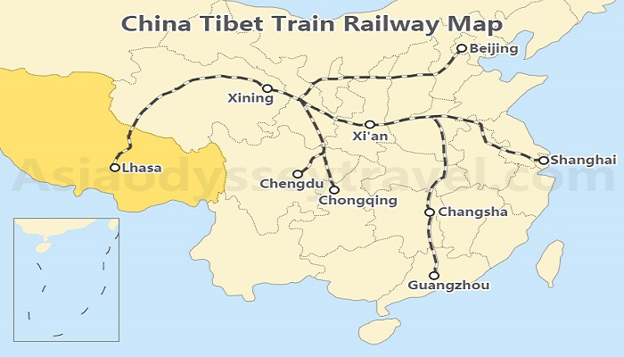 Qinghai‑Tibet Railway Map