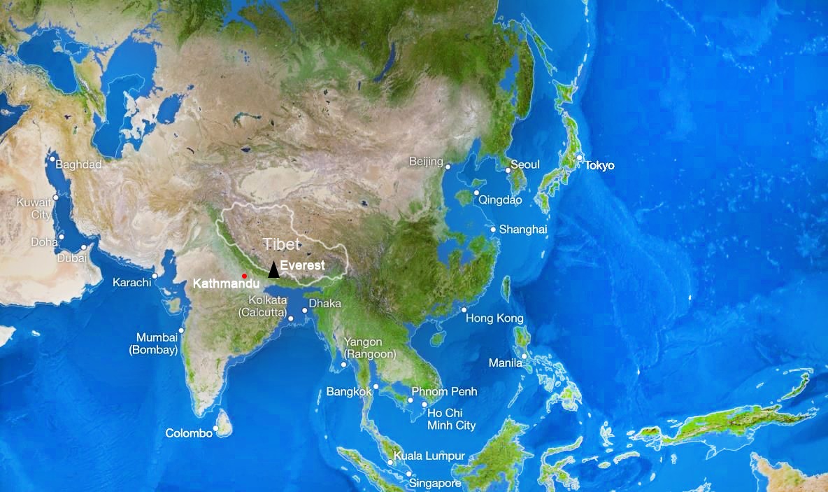 Mount Everest in Tibet